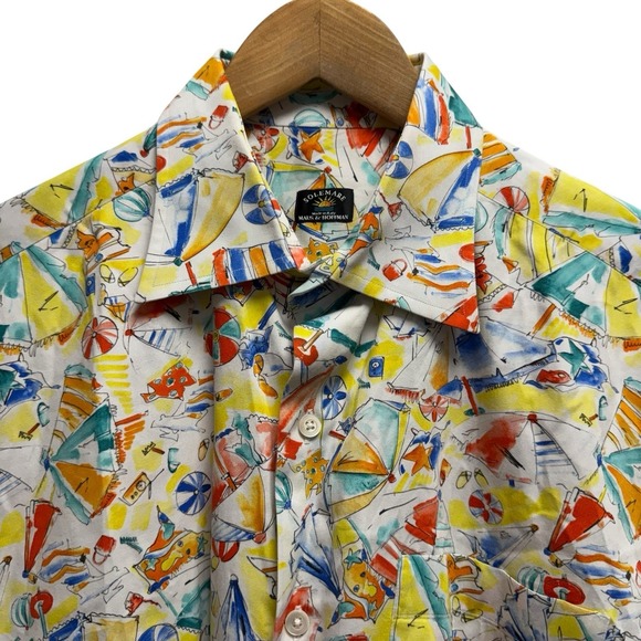 Maus & Hoffman Other - Solemare Maus & Hoffman Men's Large Multicolor Nautical Beach Hawaiian Shirt euc